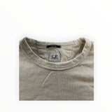 Sweat-shirt à col rond Secondstore C.P. Company en coton beige avec étiquette de col intérieure Resist Dyed