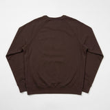 Sweat-shirt Secondstore C.P. Company marron à col rond en coton avec manches raglan et finitions côtelées