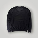 Sweat-shirt noir Secondstore C.P. COMPANY en coton avec col rond et finitions côtelées, vue arrière