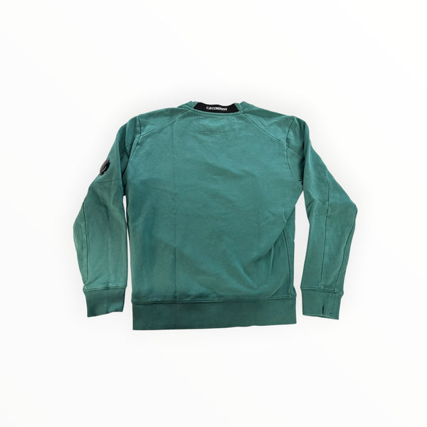 Sweat-shirt Secondstore C.P. Company vert émeraude en coton avec poche zippée et lentille signature sur la manche