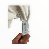 Secondstore C.P. Company off-white sweatshirt interior care label with authentication QR code and branding