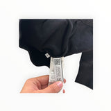 Secondstore C.P. Company black cotton sweatshirt interior label with QR code and authenticity details