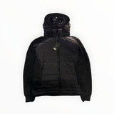 Veste noire Secondstore C.P. Company Goggle Jacket avec capuche à lunettes intégrées et panneau frontal matelassé