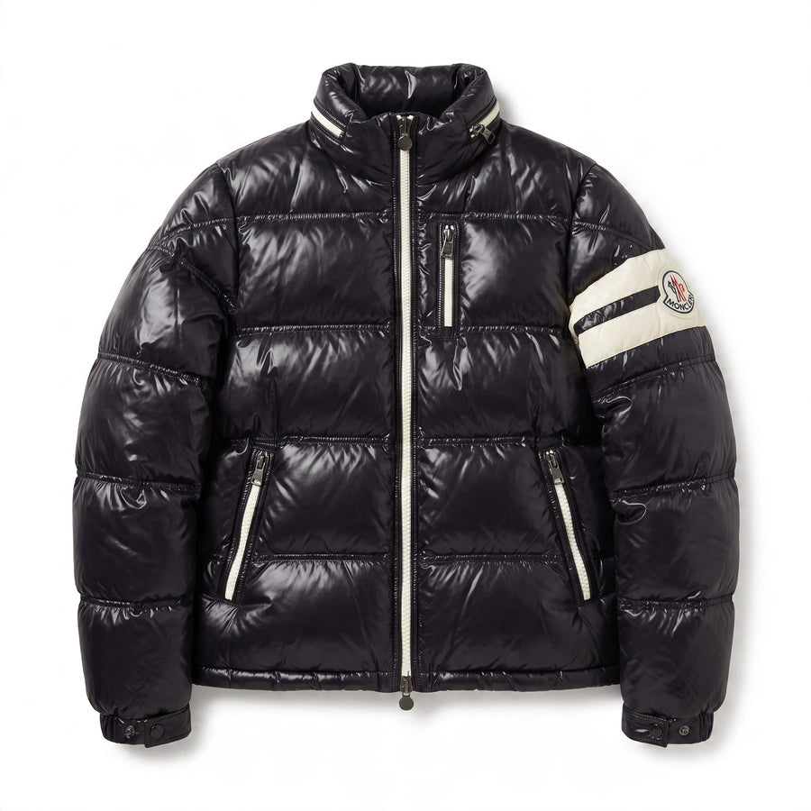 Doudoune Moncler noire gros logo