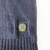 Écharpe Secondstore Stone Island Junior en maille côtelée bleu marine avec écusson logo emblématique