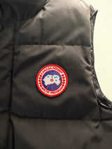 Gilet sans manches noir Secondstore Canada Goose avec écusson logo brodé emblématique sur la poitrine