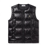 Gilet Stone Island sans manches noir brillant