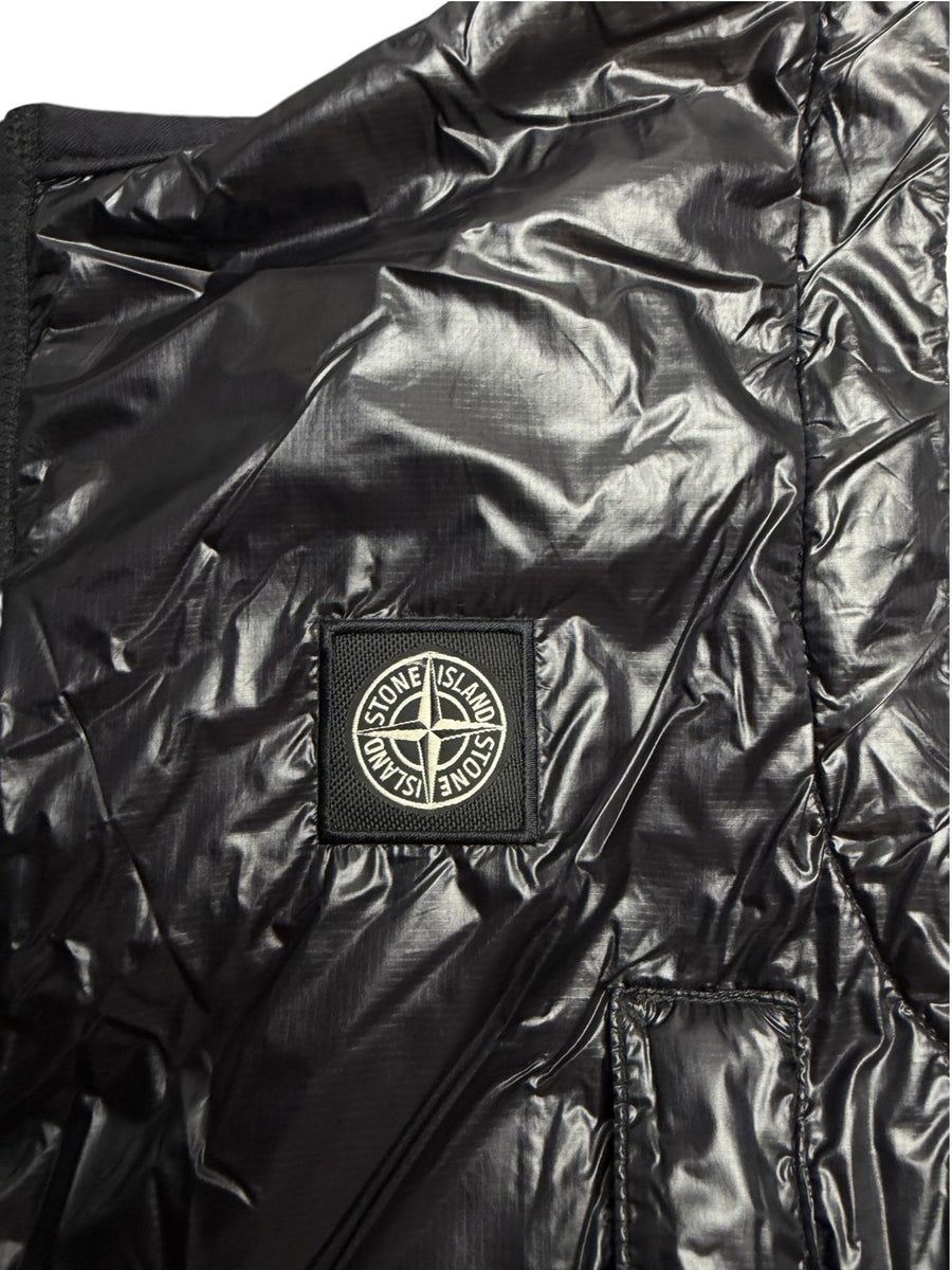 Gilet Stone Island sans manches noir brillant