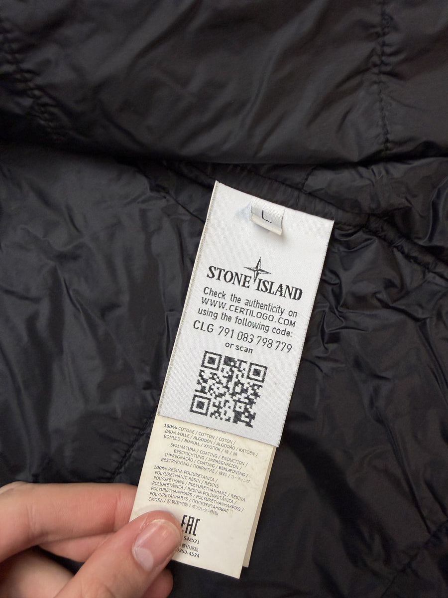Gilet Stone Island sans manches noir brillant