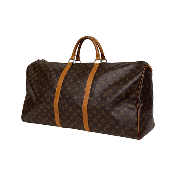 Sac de voyage Secondstore Louis Vuitton Keepall 60 en toile Monogram, vue de face