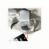 Secondstore Off-White cotton t-shirt interior care label with size M and authenticity tag