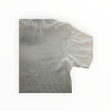 Secondstore off-white cotton crewneck t-shirt featuring a soft fabric texture and classic short sleeve design.