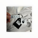 Secondstore Off-White cotton hoodie interior labels with authenticity QR code and price tag