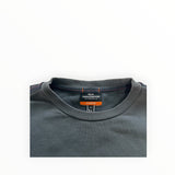 Secondstore Parajumpers charcoal grey crewneck sweatshirt with ribbed collar and orange interior stitching detail