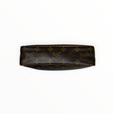 Pochette Secondstore Louis Vuitton en toile Monogram marron avec finitions en cuir de vachette naturel