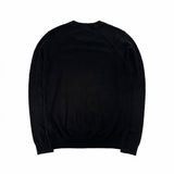 Pull Secondstore C.P. Company noir à col rond en coton avec manches raglan et finitions en maille côtelée