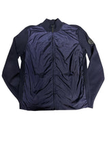 Pull zippé Canada Goose bleu marine bi-matière - face