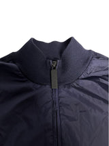 Pull zippé Canada Goose bleu marine bi-matière - col et tirette logo