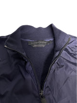 Pull zippé Canada Goose bleu marine bi-matière - étiquette du col