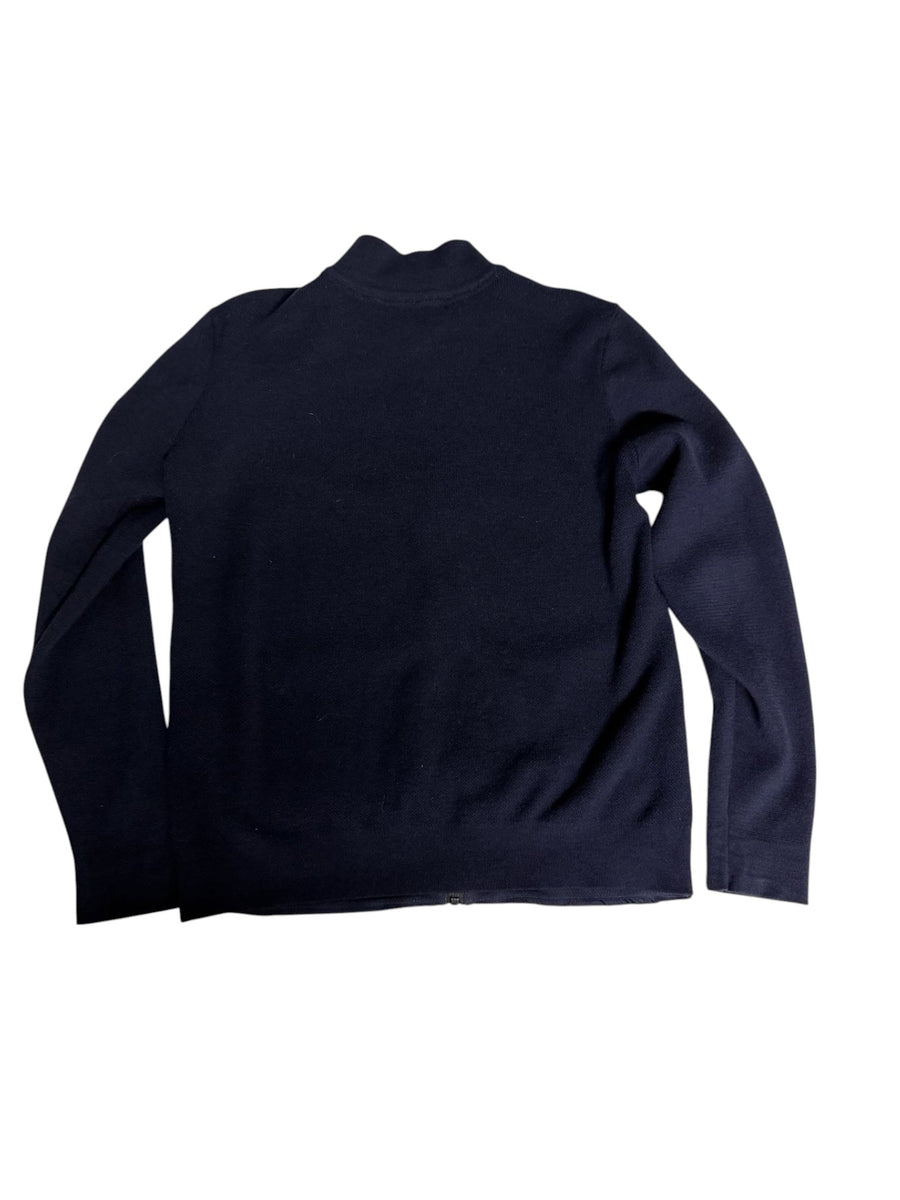 Pull zippé Canada Goose bleu marine bi-matière - dos