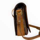 Sac bandoulière Secondstore Louis Vuitton en toile Monogram marron avec finitions en cuir naturel et bandoulière