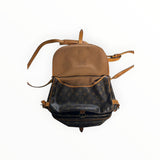 Sac bandoulière Secondstore Louis Vuitton en toile Monogram marron avec finitions en cuir de vachette naturel