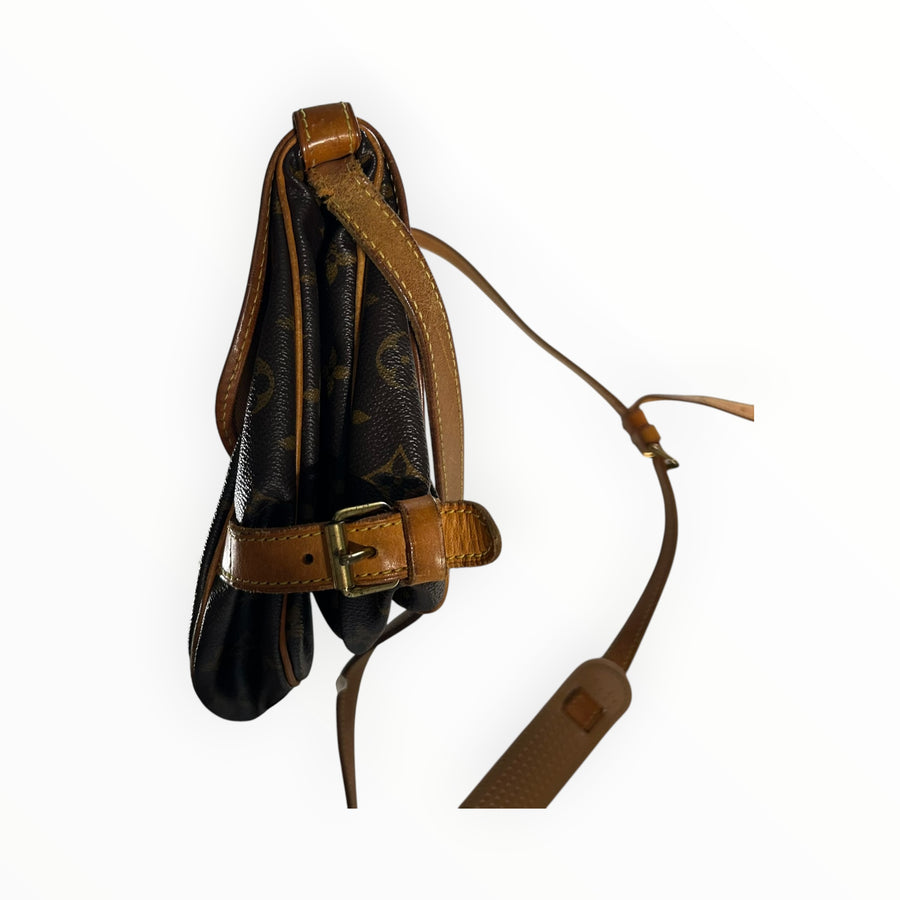Sac bandoulière Secondstore Louis Vuitton en toile Monogram marron avec finitions en cuir et boucle de fermeture