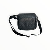 Sac besace Secondstore Louis Vuitton en toile Damier Graphite gris et noir avec bandoulière ajustable