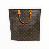 Sac cabas Secondstore Louis Vuitton en toile Monogram marron avec anses en cuir de vachette naturel