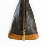 Sac à main Secondstore Louis Vuitton Alma en toile Monogram avec finitions en cuir naturel et fermeture zippée dorée