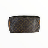 Sac à main Secondstore Louis Vuitton Speedy en toile Monogram marron avec détails en cuir de vachette naturel