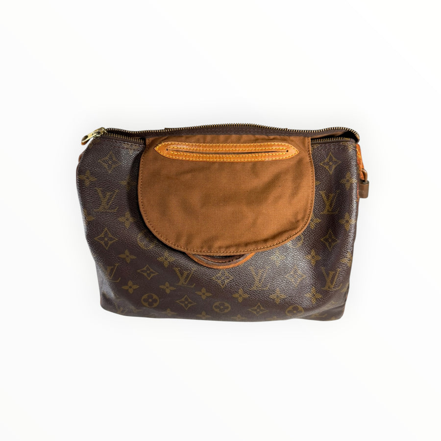 Sac à main Secondstore Louis Vuitton Speedy en toile Monogram marron avec détails en cuir et fermeture zippée
