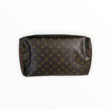 Sac à main Secondstore Louis Vuitton Speedy en toile Monogram marron classique avec finitions en cuir