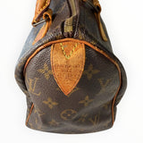 Sac à main Secondstore Louis Vuitton Speedy en toile Monogram marron avec finitions en cuir patiné et détails dorés