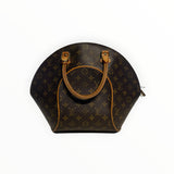 Sac à main Secondstore Louis Vuitton Ellipse en toile Monogram marron avec finitions en cuir de vachette naturel