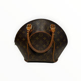 Sac à main Secondstore Louis Vuitton Ellipse en toile Monogram marron avec anses en cuir et détails dorés