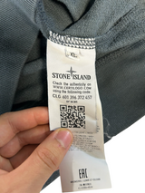 Secondstore Stone Island crewneck sweatshirt internal authenticity label with QR code and size XL tag