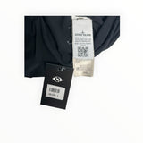 Secondstore Stone Island black cotton t-shirt authenticity label with Certilogo QR code and price tag