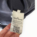 Étiquette d'authenticité intérieure d'un sweat-shirt Secondstore Stone Island avec code Certilogo et QR code