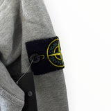 Sweat-shirt Secondstore Stone Island gris chiné en coton avec badge boussole emblématique sur la manche gauche
