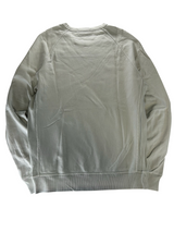 Vue arrière du sweat-shirt à col rond Secondstore Stone Island en coton gris clair avec manches raglan