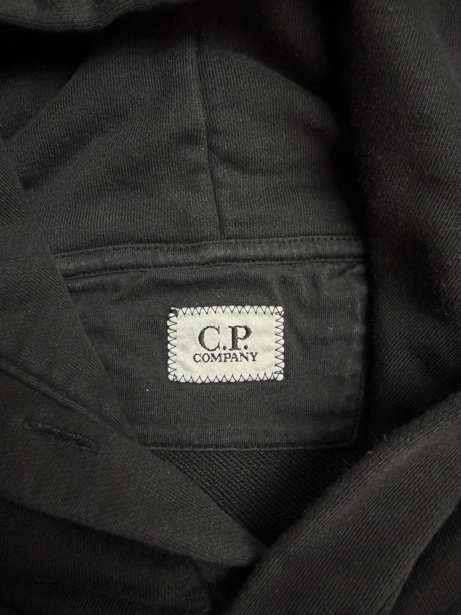 Sweat à capuche C.P. Company noir à lentille