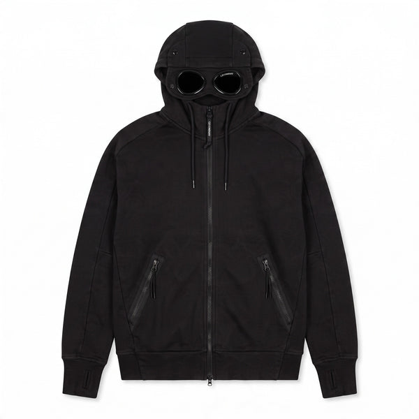Sweat à capuche zippé C.P. Company Goggle noir