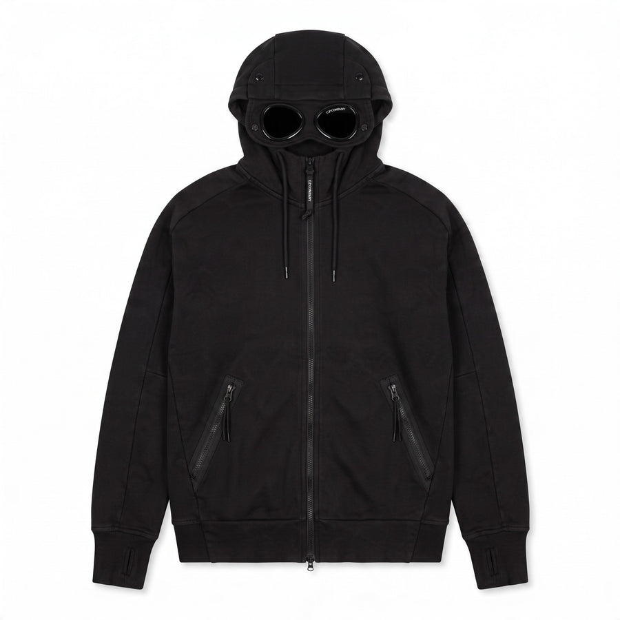 Sweat à capuche zippé C.P. Company Goggle noir