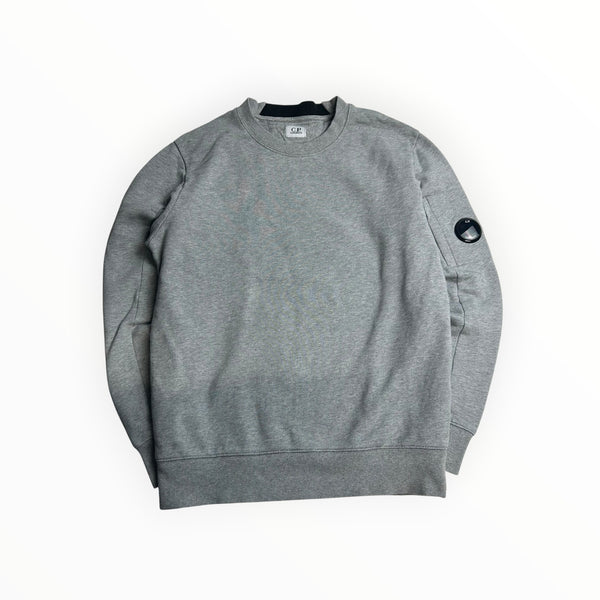Sweat C.P. Company gris chiné à lentille