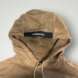 Sweat à capuche beige Secondstore C.P. Company en coton avec logo sur la bande intérieure de la capuche