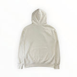 Vue arrière du sweat à capuche blanc cassé Secondstore C.P. Company en coton avec finitions côtelées