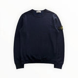 Sweat-shirt à col rond bleu marine Secondstore en coton avec badge boussole emblématique sur la manche gauche