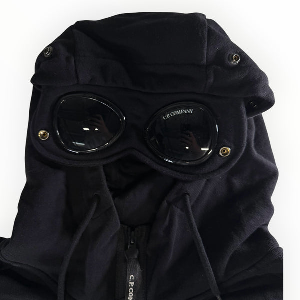 Sweat-shirt à capuche noir Secondstore C.P. Company avec lunettes emblématiques intégrées sur la capuche