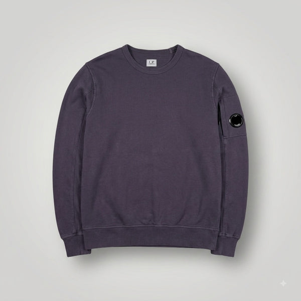 Sweat-shirt Secondstore C.P. Company gris anthracite en coton avec poche utilitaire et lentille sur la manche